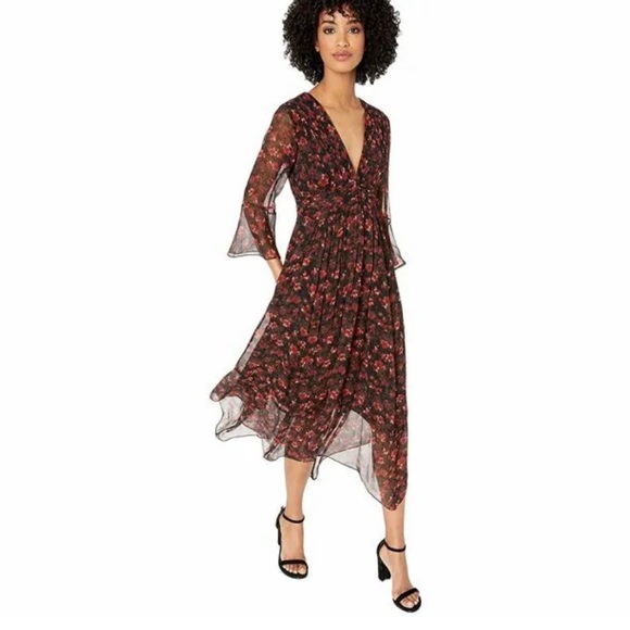 NWT $425 RACHEL ZOE CADEN SILK DRESS 100% silk - SZ 10 - Picture 3 of 12